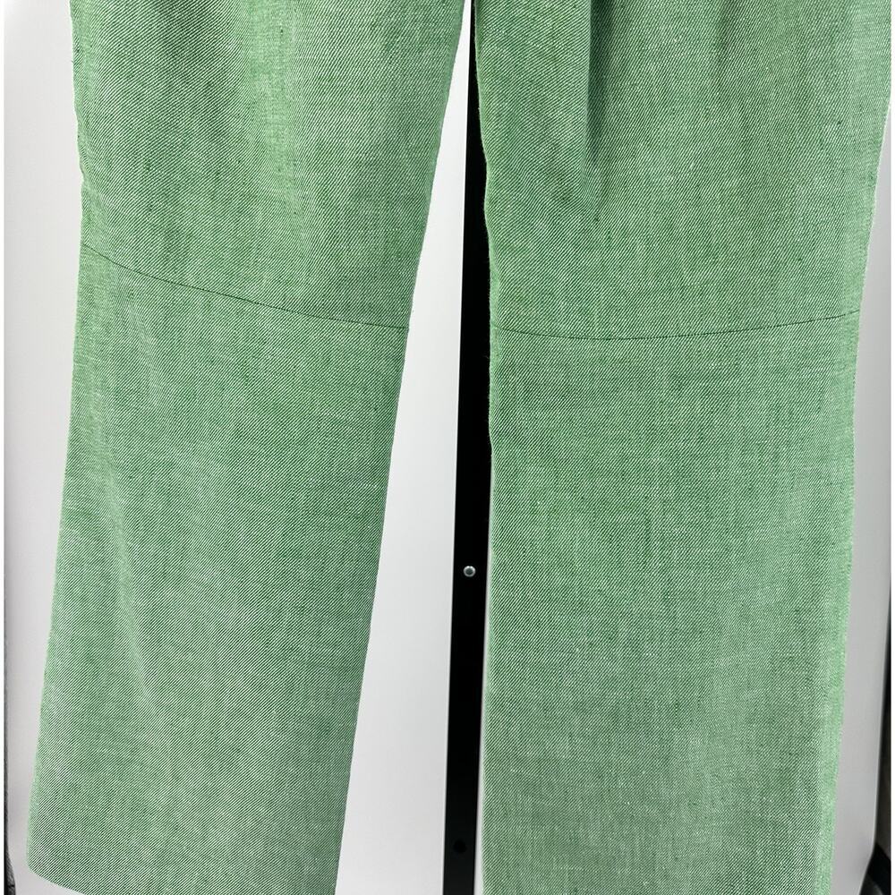 J.Crew Hayden Green Linen Blend Cropped Pants Women’s Size 0 Summer Trouser - Picture 6 of 9